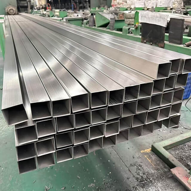 1 1/2" X 1 1/2" Brushed Stainless Steel Square Tube