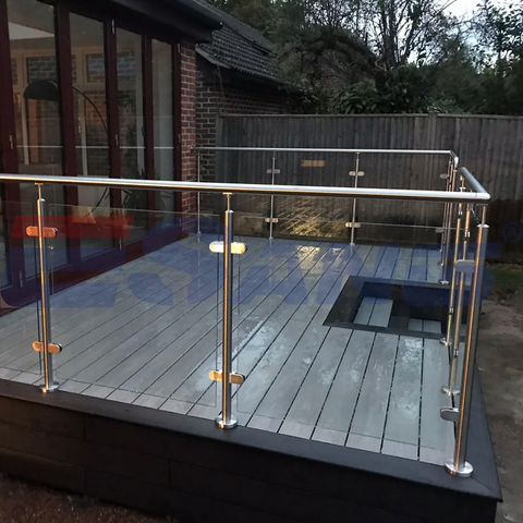 304 Stainless Steel Glass Railing for Decks