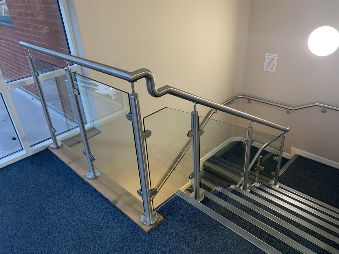 Staircase handrail posts