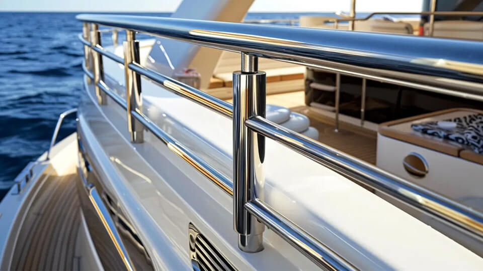 Polished 316 Stainless Steel Handrail