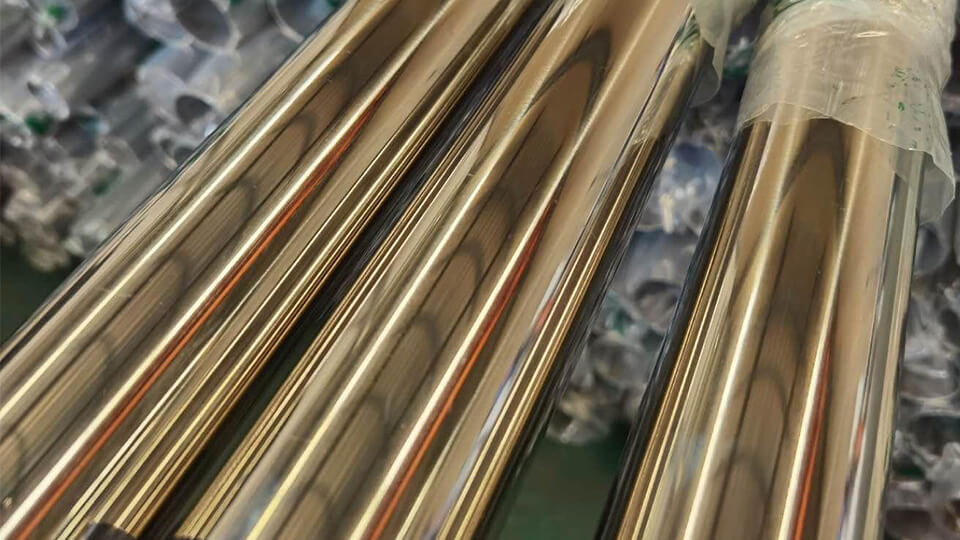 PVD Gold 304 stainless steel round tube