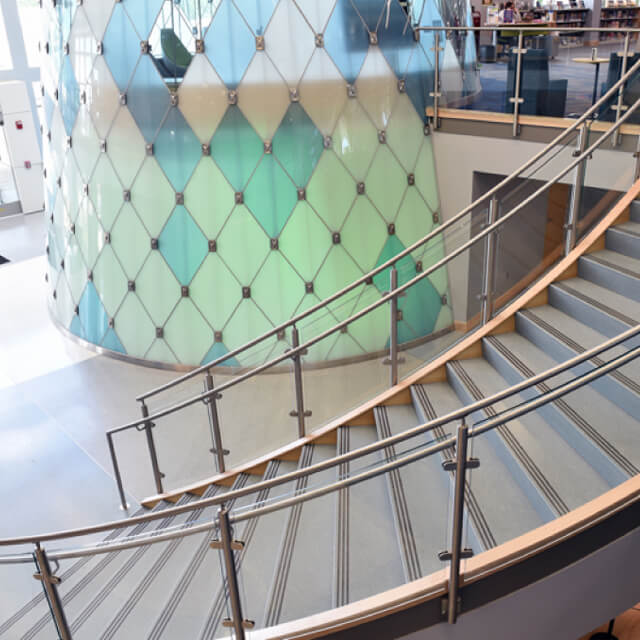 Stainless steel handrail for stairs