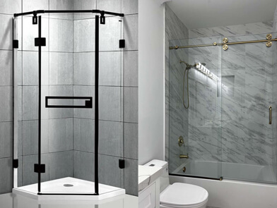 shower room glass door hardware