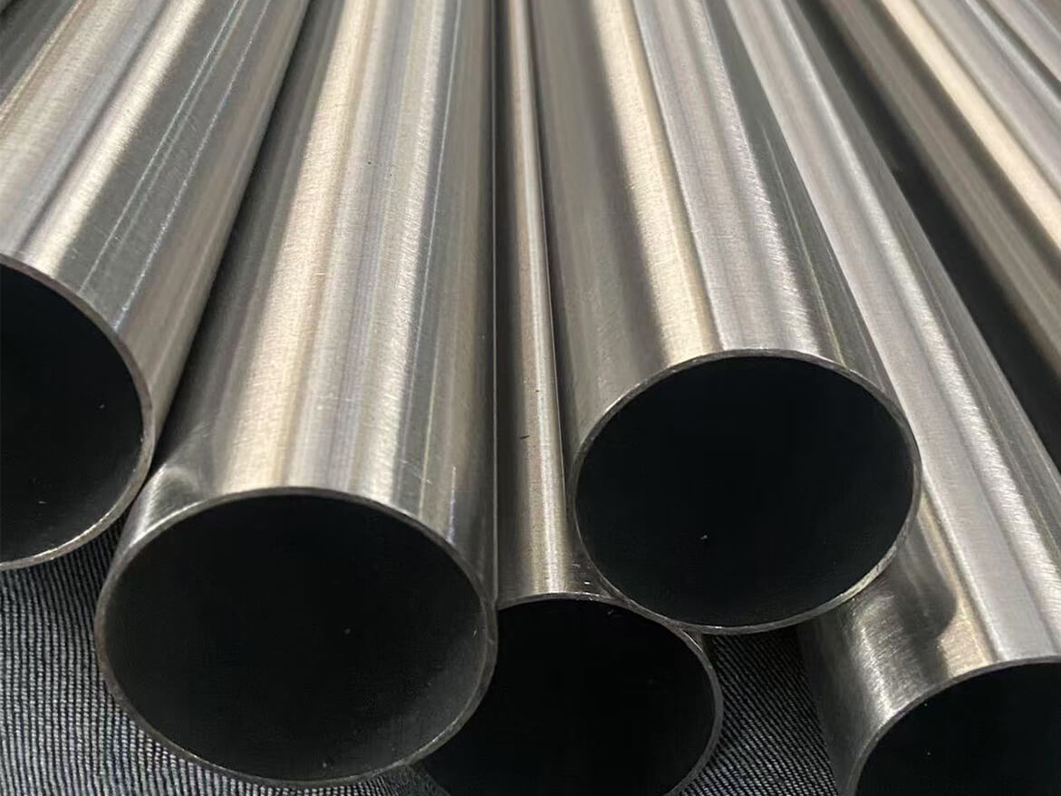 Satin stainless steel pipe